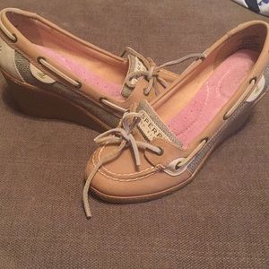 Never worn Sperry Wedges!